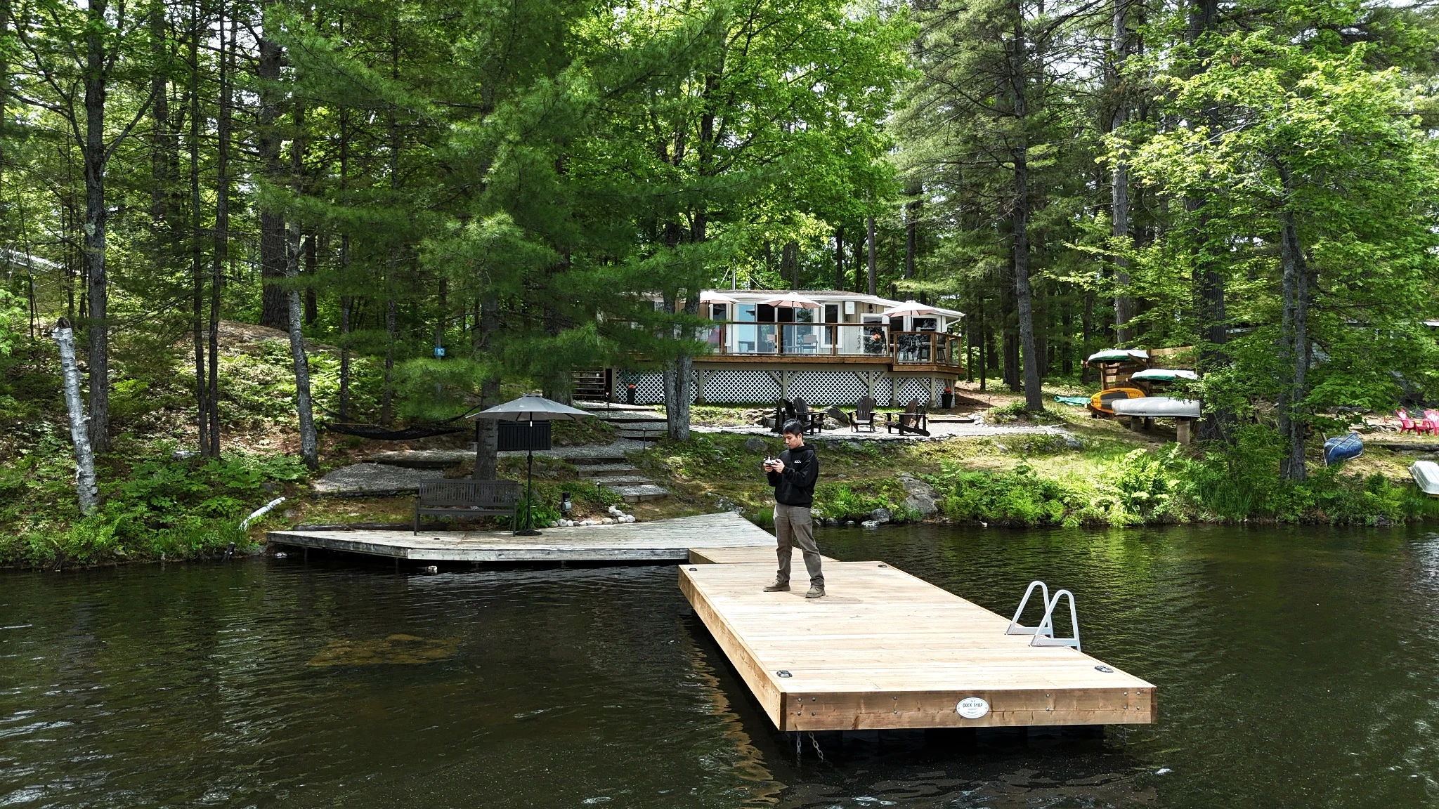 Professional photography and aerial marketing content for an Ontario waterfront cottage