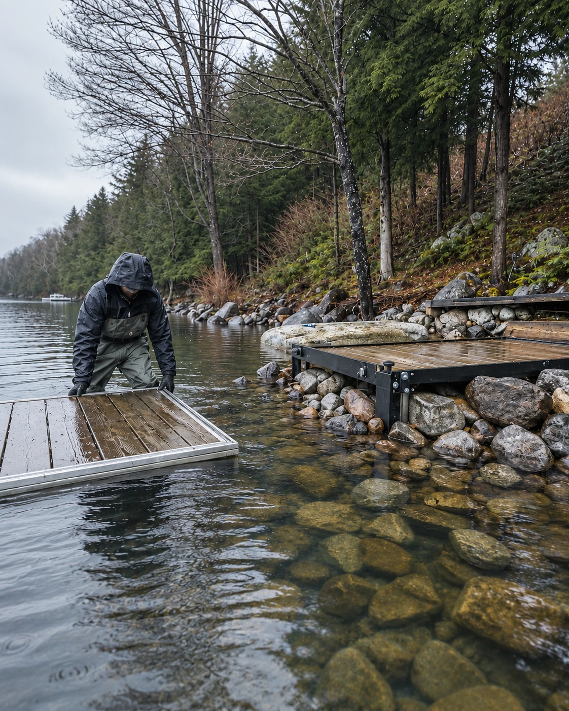 Dockside property maintenance and waterfront equipment care at an Ontario cottage